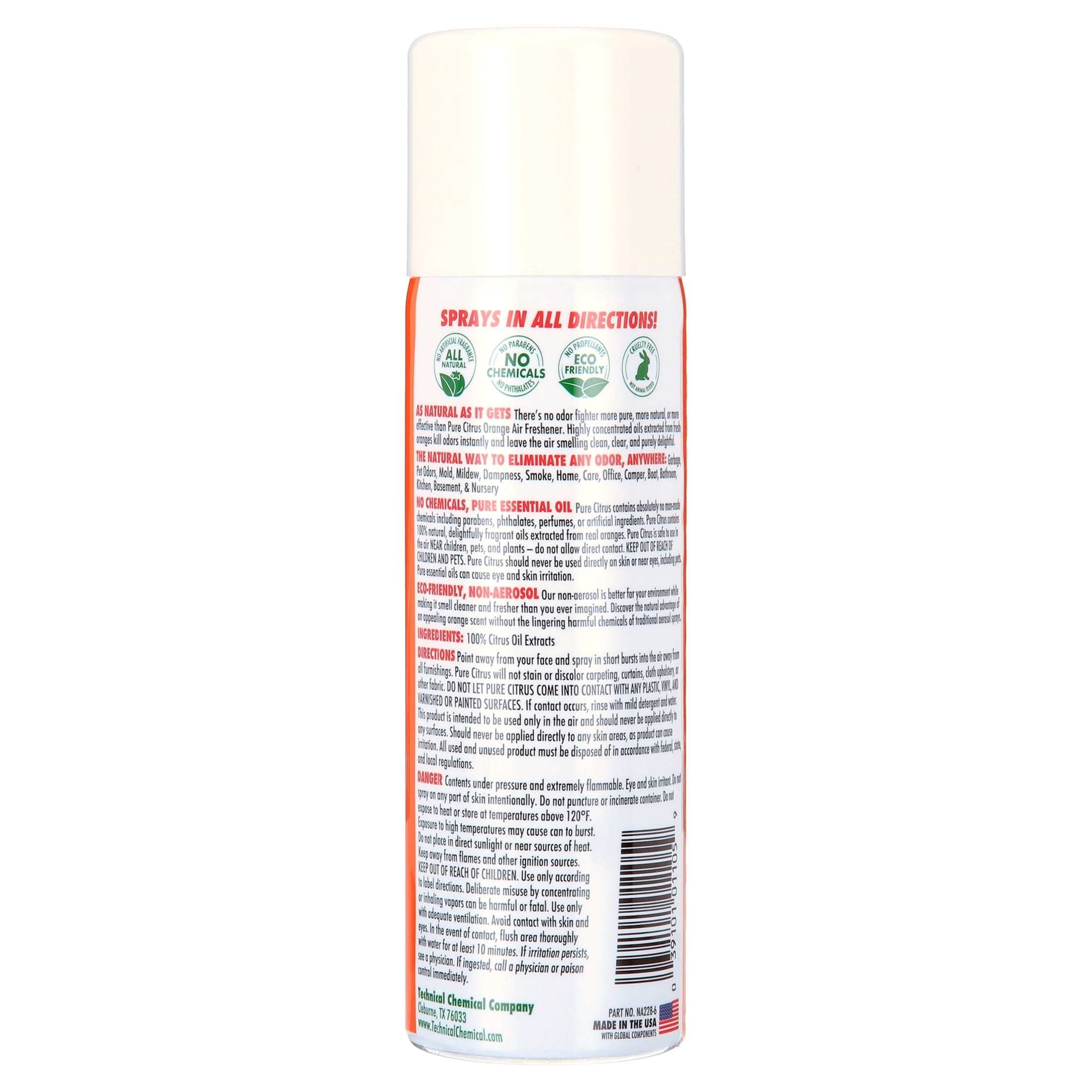 Pure Citrus Orange Air Freshener, 4oz.