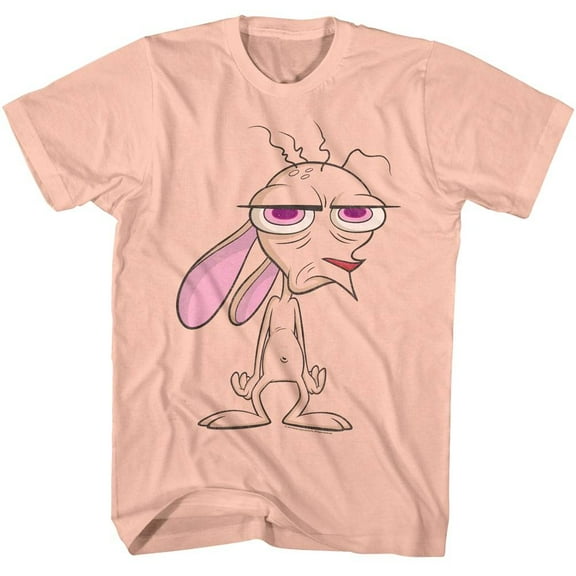 Introducing Ren from Ren and Stimpy Men's T Shirt (Peach, AdultS)