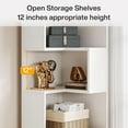 thumbnail image 5 of Tribesigns 5-Tier Corner Bookshelf with 2 Drawers, 66.9-Inch Tall Corner Bookcase, Modern Simple Corner Storage Cabinet Display Shelf for Living Room, Home Office, Beige, 5 of 5