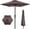 Deep Taupe, variant on Rose Quartz 10 foot wooden pole outdoor courtyard center pillar sunshade umbrella, hand-operated switch, one key tilt, swimming pool, rain proof, sun protection, sunshade, booth, large umbrella