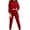 Red winter 2 piece sets, variant on Usmixi Womens Sweatsuits Set 2 Piece Tracksuits Outfits Set for Women Plus Size Quarter Zip Pullover Cropped Sweatshirt and Drawstring Jogger Pant Lounge Sets with Pocket Fall Saving