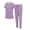 Light Purple, variant on Scrubs For Women Set V Neck Multi Pocket Top & Elastic Waist Tapered Jogger Pants Wrinkle Resistant Lightweight Nurse Uniforms Women Set