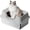 Grey, variant on QinaQin Extra Large Open Cat Litter Tray High Sided Deep Jumbo Rim Pan Box Loo Toilet