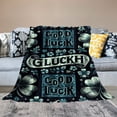 thumbnail image 2 of COMIO St Patricks Day Throw Blanket: Shamrocks and Clovers Design Luxury Soft Warm Green Leaf Throw Blankets for Sofa Couch Bed Chair Living Room, 2 of 6