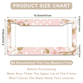 thumbnail image 3 of 1 Pcs Floral Branch License Plate Frame, License Plate Cover for Car Decorative Parts, Aluminum License Plate Bracket Holder Rust-Proof Weather-Proof for US Standard Car, 3 of 9