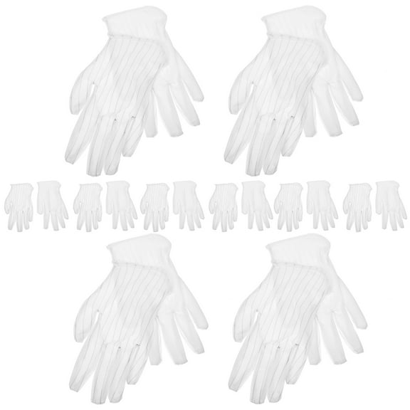 OFFIGAM 10 Pairs White Protective Work Gloves Comfortable for Inspection, Industrial, Gardening, and General Use