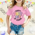 thumbnail image 2 of T Shirts for Girls Size 8-9 Pink Back to School Shirt Casual Crewneck Short Sleeved Tee Tops Kids Summer Clothes (Child, 8-9 Years), 2 of 5