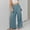 Blue, variant on Womens Summer Casual Loose Wide Leg Palazzo Pants High Waist Flowy Beach Trousers Work Outfits