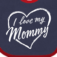 thumbnail image 4 of Inktastic I Love My Mommy in White Chalk Heart Boys or Girls Baby Bib, 4 of 4