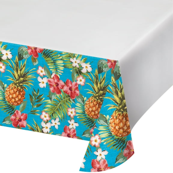 Aloha 54" x 102" Plastic Tablecloth