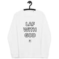 thumbnail image 2 of Laf with God I Unisex Premium Sweatshirt, 2 of 7