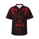 thumbnail image 1 of Balery Red Gothic Skeleton Throne Camisas hawaianas de manga corta para hombre, camisas playeras de corte holgado, camisas de vacaciones con botones,Large, 1 of 7