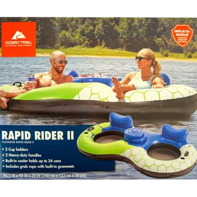 Ozark Trail Rapid Rider Ii Inflatable Float 2 Person Tube Island Raft River Sportsstuff Lake Wlm8 800970 Walmart Com Walmart Com