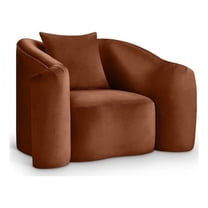 Meridian Furniture Destin Cognac Velvet Accent Chair