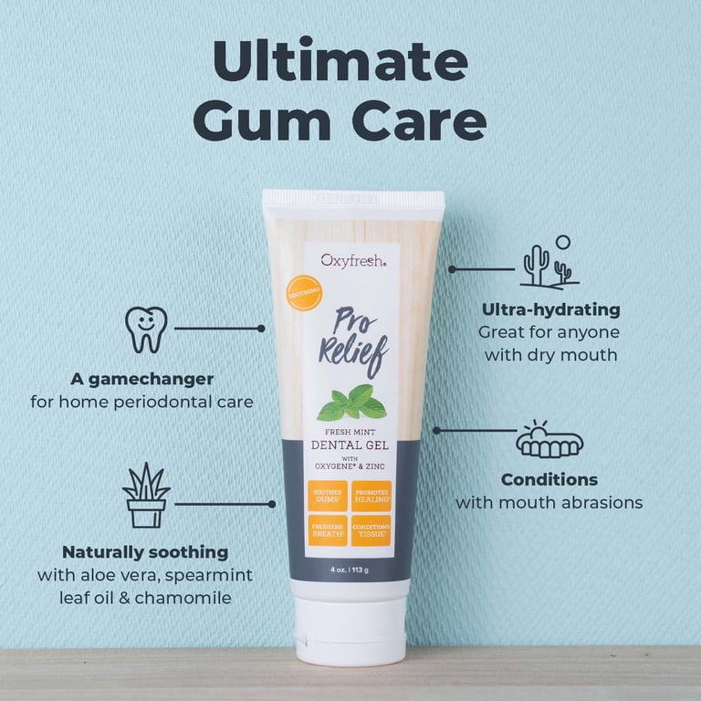 Oxyfresh Premium Pro Relief Dental Gel with Zinc, Aloe Vera