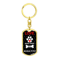 thumbnail image 4 of Bichon Frise Stainless Steel or 18k Gold Premium Swivel Dog Tag Keychain, 4 of 16
