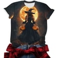 thumbnail image 5 of XUNKUSGA Womens Halloween Printed T Shirts Casual Loose Crewneck Short Sleeve Tops for Women Trendy Halloween Graphic Tee for Women S, 5 of 6