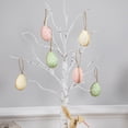 thumbnail image 2 of Northlight Fabric Pastel Easter Egg Ornament Decorations - 5.75" - Set of 6, 2 of 7