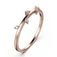 thumbnail image 2 of 0.10ct Round 5 Stone Moissanite Diamonds 10K Rose GoldMatching Band, 2 of 4