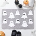 thumbnail image 2 of Halloween Bath Mat - Spooky Ghost Bathroom Rug Non Slip - Cute Shower Mat for Bedroom Living Room Decor,Gray, 2 of 6