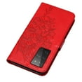 thumbnail image 4 of Allytech For Samsung Galaxy S21 Ultra Soft TPU Case,Stylish Diamond Embossed Butterfly PU Leather Shockproof Flip Wallet Holder Cover with Hand Strap.For Samsung Galaxy S21 Ultra,Red, 4 of 5