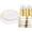 A Gold, variant on 210pc Transparent Gold Plastic Tableware Set for 30 Guests, Plates, Cups, Napkins, Cutlery