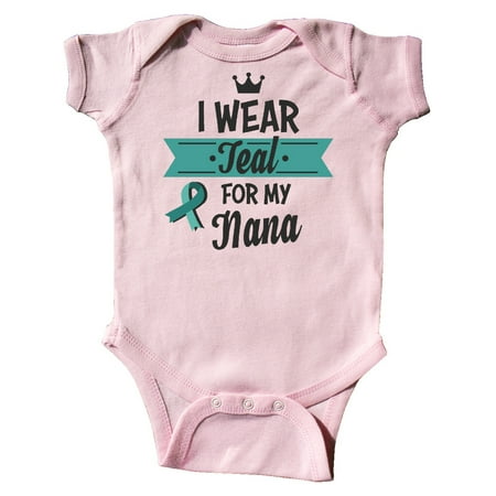 

Inktastic I Wear Teal For My Nana with Teal Ribbon Gift Baby Boy or Baby Girl Bodysuit