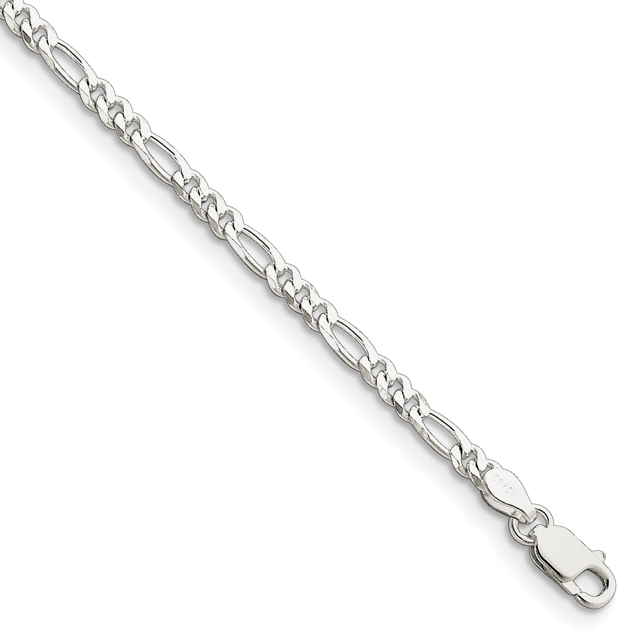 FB Jewels Sterling Silver 2.85mm Figaro Chain