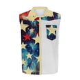 thumbnail image 3 of Dresfit Independence Day Tank Tops for Men Lapel Sleeveless Cowboy Shirts 2026 Summer 4th Of July Tees Stars and Stripes 1776 250 Anniversary Usa Shirt Khaki 3XL, 3 of 4