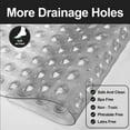 thumbnail image 6 of Semfri Square Shower Mat 21 x 21 inch PVC Non-Slip Suction Cups Drain Hole Gray, 6 of 8