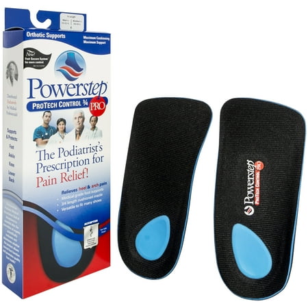 Powerstep Protech Control 3 4 Length Orthotic Shoe Insoles Men 11 11 5 Women 13 13 5