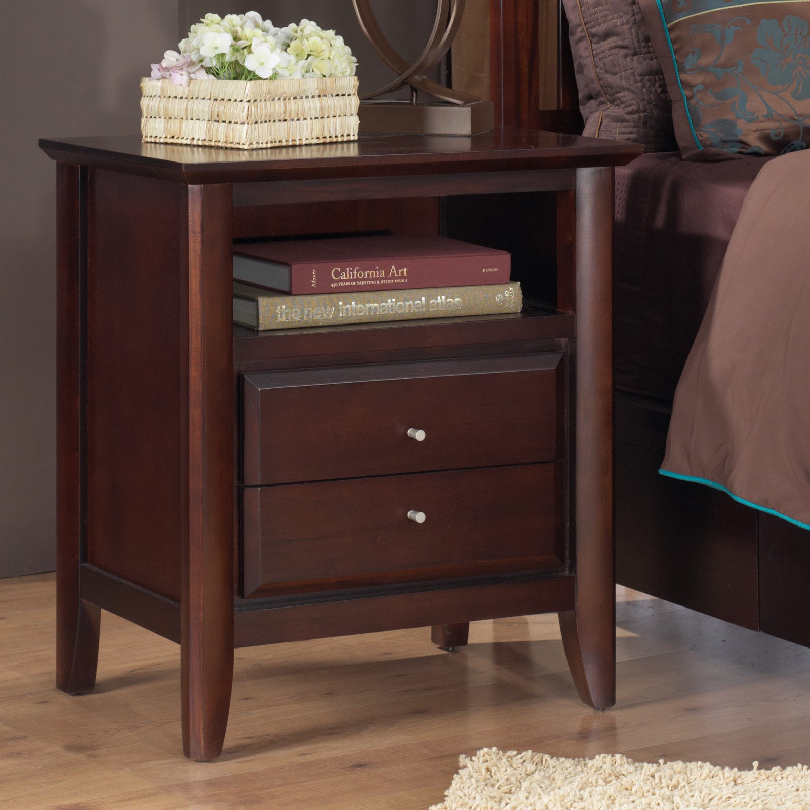 Modus City Ii Charging Station 2 Drawer Nightstand Walmart Com Walmart Com