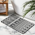 thumbnail image 3 of Enhance Your Bathroom with our Non-Slip 20x32in Tribal Style Bath Rug Runner - Soft Luxury Microfiber, Machine-Washable Bathroom Rugs for Tub and Shower. Transform Your Bathroom Today!, 3 of 5