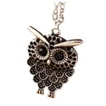 thumbnail image 2 of pitrice Retro Owl Hollow Out Pendant Long Chain Necklace Women Sweater Chain, 2 of 4