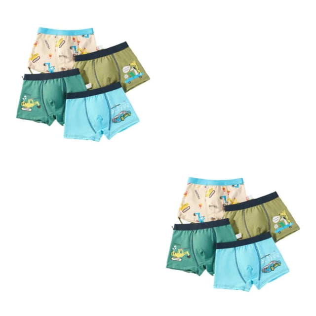Minnieouse 4 Uds. Boxers de algodón cómodos para niños, ropa interior transpirable y para niños, bragas, calzoncillos de dibujos animados, Type2 NO2