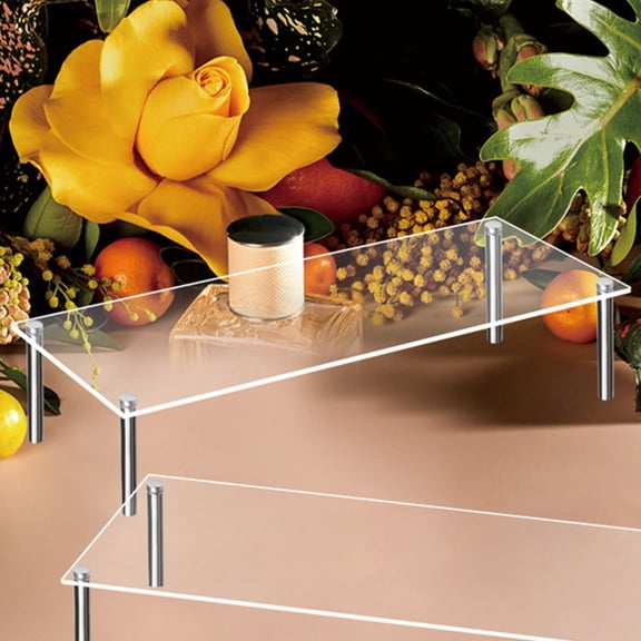 Luxshiny Acrylic Rectangular Cake Stand Set, Multi-Functional Dessert Display for Home and Party Use