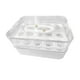thumbnail image 4 of Contenedor para guardar huevos, soporte para huevos para refrigerador, temporizador de frescura, bandejas para huevos. 2 capas y transparente, 4 of 9