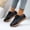 Black, variant on IEMIEMIEM Women's Sneakers Polka Dot Retro Low Top Lace Up Faux Leather Casual Comfort Walking Shoes Fashion Flat Sneakers Black 7.5 Wide