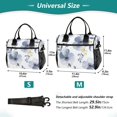 thumbnail image 2 of Medium Cooler Bag Lunch Bag Portable Meal Bag Work Meal Bag Outdoor Meal Bag Travel Meal Bag Picnic Meal Bag Going Out Meal Bag Gray Flower, 2 of 6