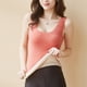 thumbnail image 3 of Camiseta térmica sin mangas para mujer, camiseta de forro polar, camiseta sin mangas, capa base, chaleco cálido sin costuras, 3 of 8