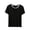 Black, variant on Annhoo Pajama Tops for Women Spring Summer Block Color Crewneck Loose Short Sleeve Shirts Soft Comfy Clothes