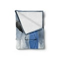 thumbnail image 2 of Colorful Soft Flannel Fleece Blanket, Parasols on Foreground of Dark Cumulus Rain Clouds Windy Stormy Day Shield Image, Cozy Plush for Indoor and Outdoor Use, 50" x 70", Multicolor, by Ambesonne, 2 of 5