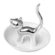 thumbnail image 5 of Bandeja de cerámica para almacenamiento de gatos, organizador decorativo de dulces, llave cosmética, artículos diversos, soporte para anillo de gato Plata Macarena Bandeja de almacenamiento de esculturas, 5 of 8