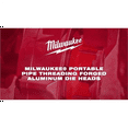 thumbnail image 3 of Milwaukee Tool 1-1/4 Inch HIGH SPEED NPT Portable Pipe Threading Forged Aluminum Die Head, 3 of 5