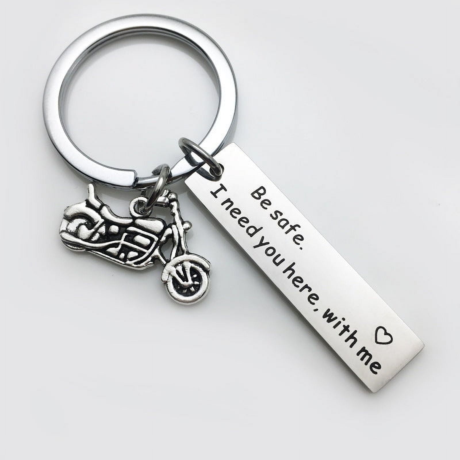 Drive Safe I Need You Here Keychain - Stainless Steel Key Ring, Unisex Car Accessory, Thoughtful Gift
