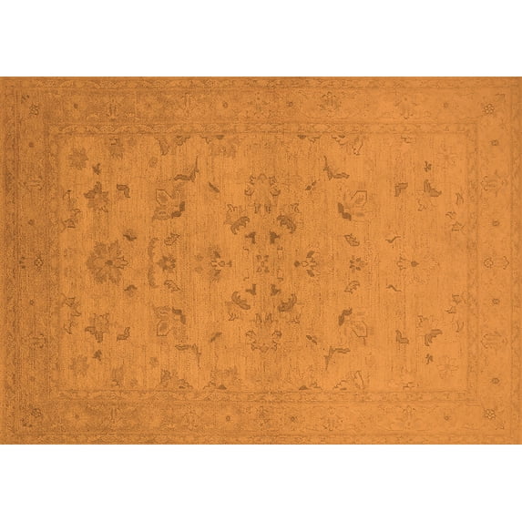 Ahgly Company Indoor Rectangle Oriental Orange Traditional Area Rugs, 2' x 5'