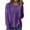 Purple, variant on Fiaer Women's Sweater Long Sleeve Button down Crew Neck Fashion Casual Warm Loose Fit Cozy Tops for Fall and Winter Red One Size