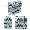 thumbnail image 5 of Blue and White Lounger Chair Bag, Horizontal Zigzag Borders with Striped Design and Modern Look, High Capacity Storage with Handle Container, Lounger Size, Pale Blue Dark Blue, by Ambesonne, 5 of 5
