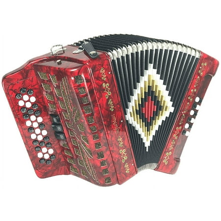 SofiaMari NSM-3412 34-Button 12 Bass Accordion EAD Red
