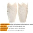thumbnail image 3 of MAOQIAN 200pcs Tulip Cupcake Liners for Baking Cups Classic Parchment paper Tulip Muffin Liners,Muffin Baking Cups, Cupcake Wrapper for Party, Wedding, Birthday, Christmas(White,Standard Size), 3 of 6